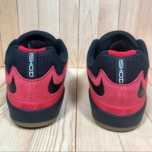 Nike SB Ishod Wair Varsity Red Black Skate Shoes - Picture 3 of 6